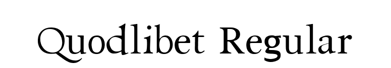 Quodlibet Regular font preview