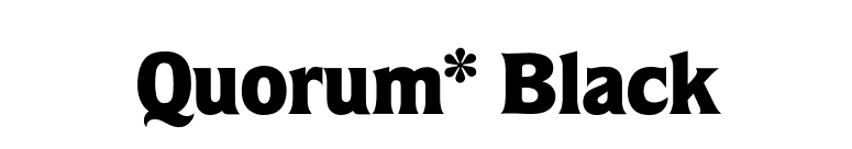 Quorum* Black font preview