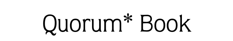 Quorum* Book font preview