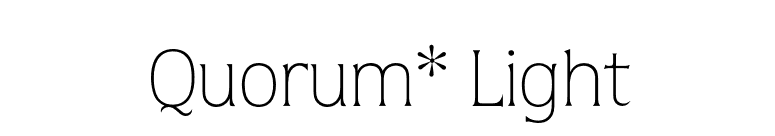 Quorum* Light font preview
