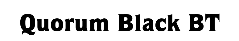 Quorum Black BT font preview