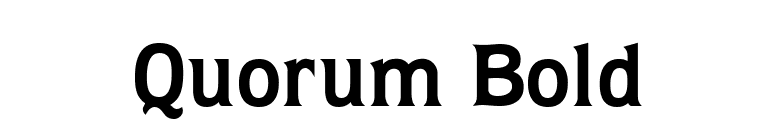Quorum Bold font preview