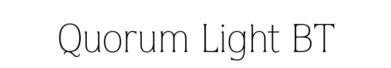 Quorum Light BT font preview