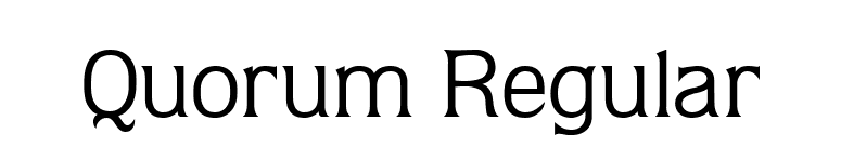 Quorum Regular font preview