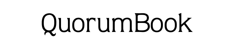 QuorumBook font preview