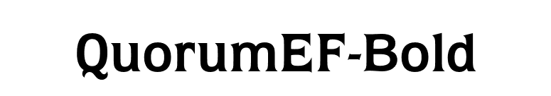 QuorumEF-Bold font preview