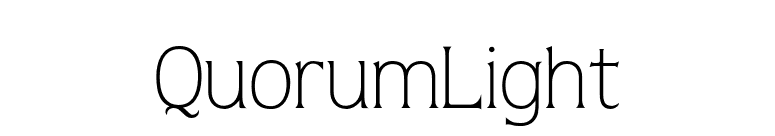 QuorumLight font preview