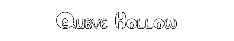Qurve Hollow font preview