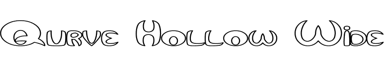 Qurve Hollow Wide font preview