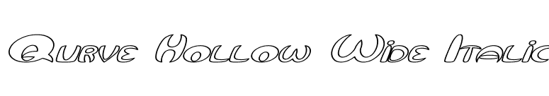 Qurve Hollow Wide Italic font preview