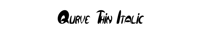 Qurve Thin Italic font preview