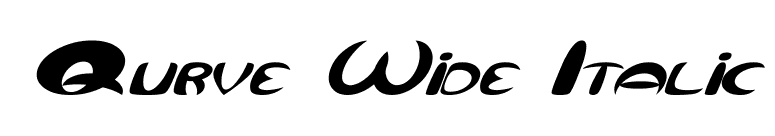 Qurve Wide Italic font preview