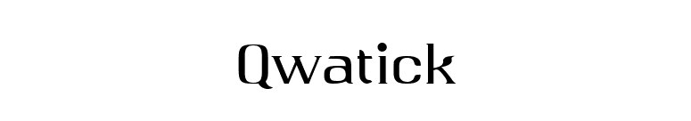 Qwatick font preview