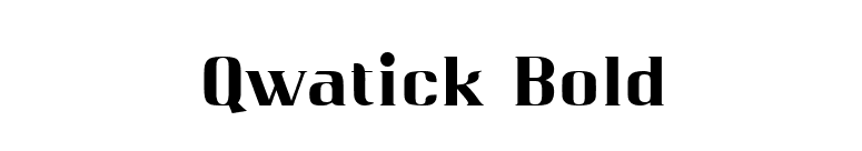 Qwatick Bold font preview