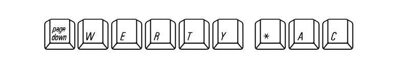 Qwerty Mac font preview