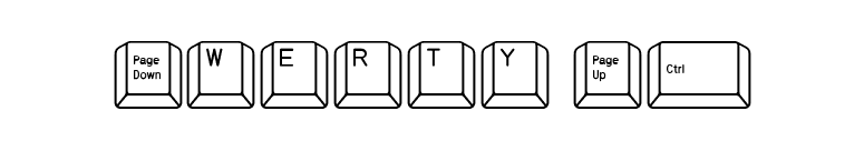 Qwerty PC font preview