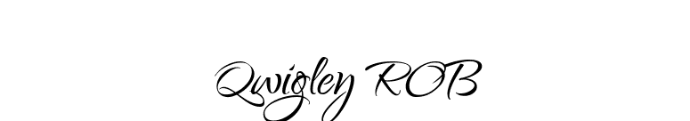Qwigley ROB font preview