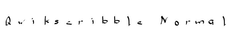 Qwikscribble Normal font preview
