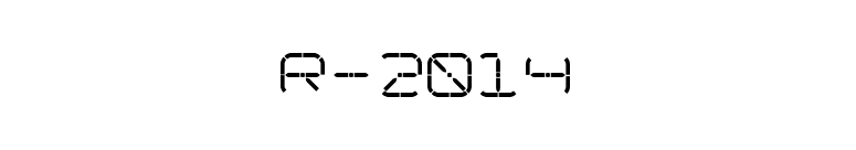 R-2014 font preview