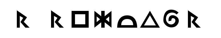 R Regular font preview