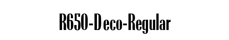 R650-Deco-Regular font preview