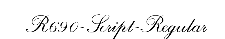 R690-Script-Regular font preview