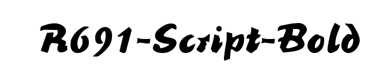 R691-Script-Bold font preview