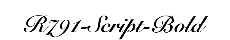 R791-Script-Bold font preview