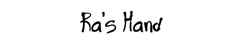 Ra's Hand font preview