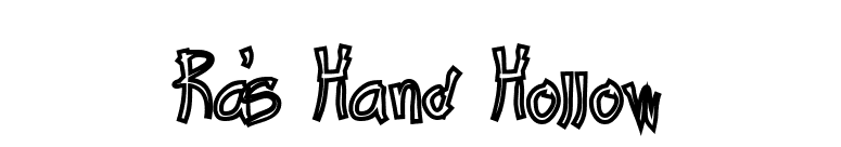 Ra's Hand Hollow font preview