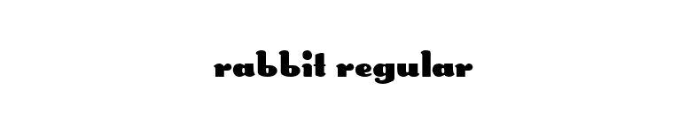 Rabbit Regular font preview