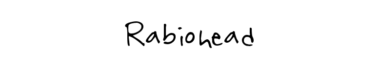 Rabiohead font preview