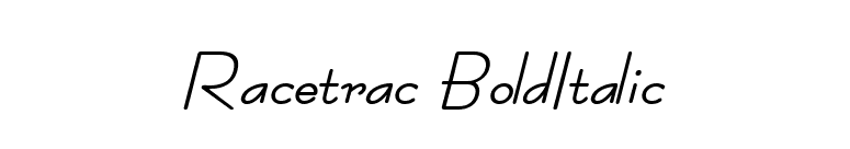 Racetrac BoldItalic font preview