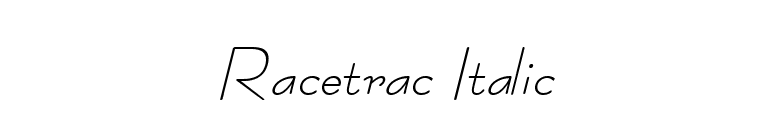 Racetrac Italic font preview