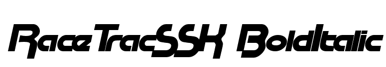 RaceTracSSK BoldItalic font preview