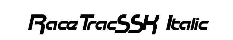 RaceTracSSK Italic font preview