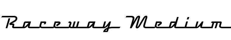 Raceway Medium font preview