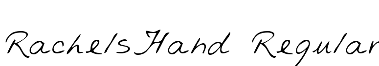 RachelsHand Regular font preview