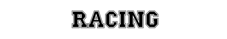 Racing font preview