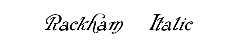 Rackham Italic font preview