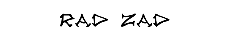 Rad Zad font preview