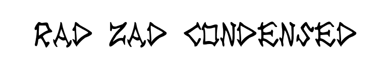 Rad Zad Condensed font preview