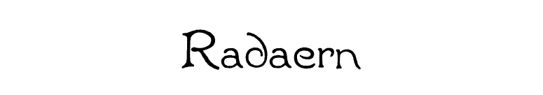 Radaern font preview