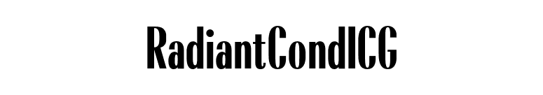 RadiantCondICG font preview