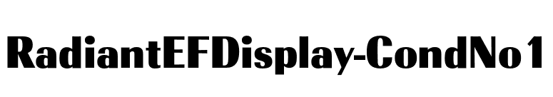 RadiantEFDisplay-CondNo1 font preview