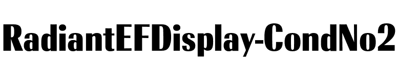 RadiantEFDisplay-CondNo2 font preview