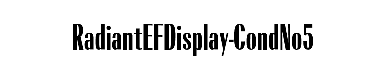 RadiantEFDisplay-CondNo5 font preview