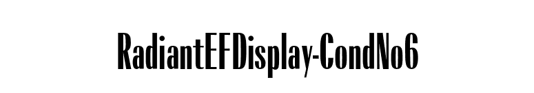 RadiantEFDisplay-CondNo6 font preview