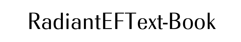RadiantEFText-Book font preview