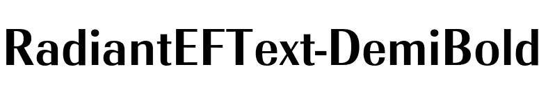 RadiantEFText-DemiBold font preview